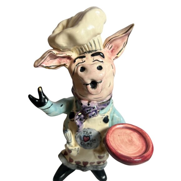 Blue Sky Heather Goldminc "The Love Chef" Pig Figurine 2000 Collectible Bar B Q - Picture 1 of 8